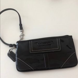 Brown coach wristlet
